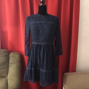Navy blue lace dress NWOT